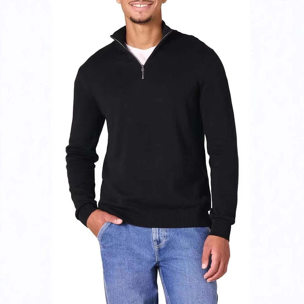Eleganter Merino Komfort Pullover Damen Reißverschluss Moderne Strickware