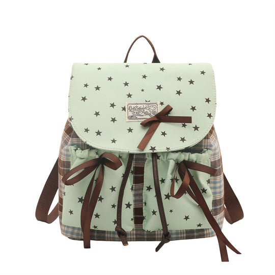 Damen Rucksack mit verspieltem Sternenmuster und praktischen Kordelzügen Nord Taschen
