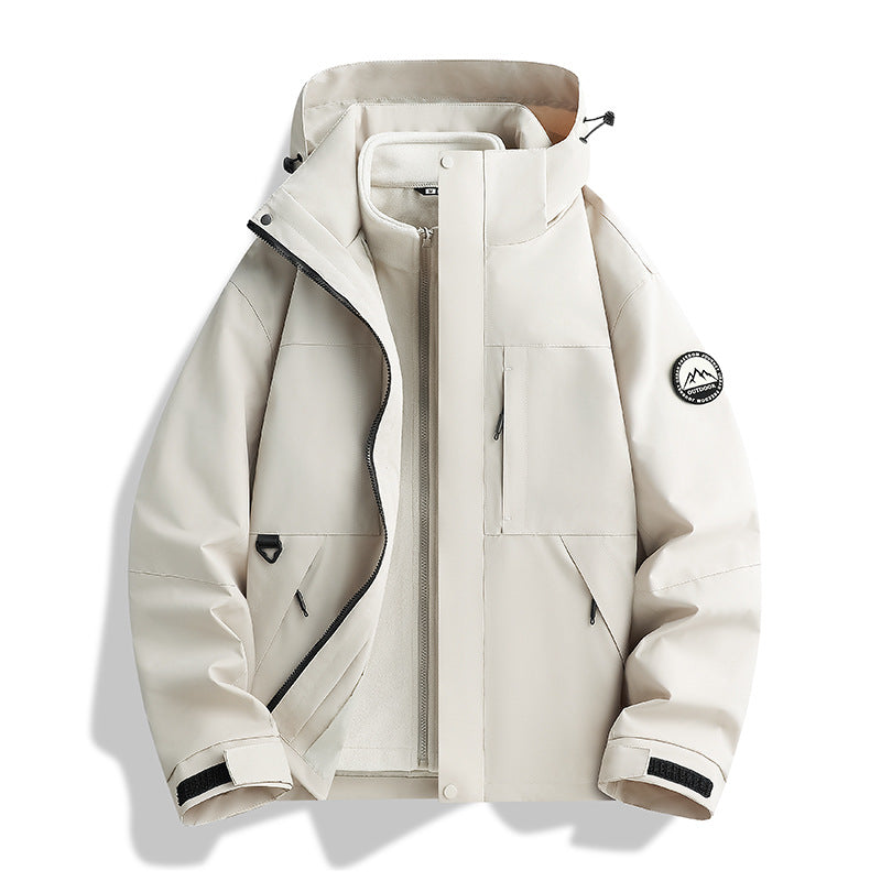 Damen Wasserabweisender Parka mit abnehmbarer Fleece-Innenjacke und Kapuze Nord Taschen