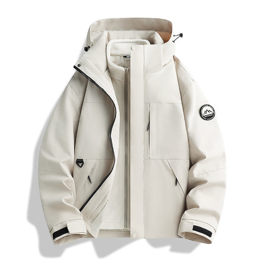 Damen Wasserabweisender Parka mit abnehmbarer Fleece-Innenjacke und Kapuze Nord Taschen