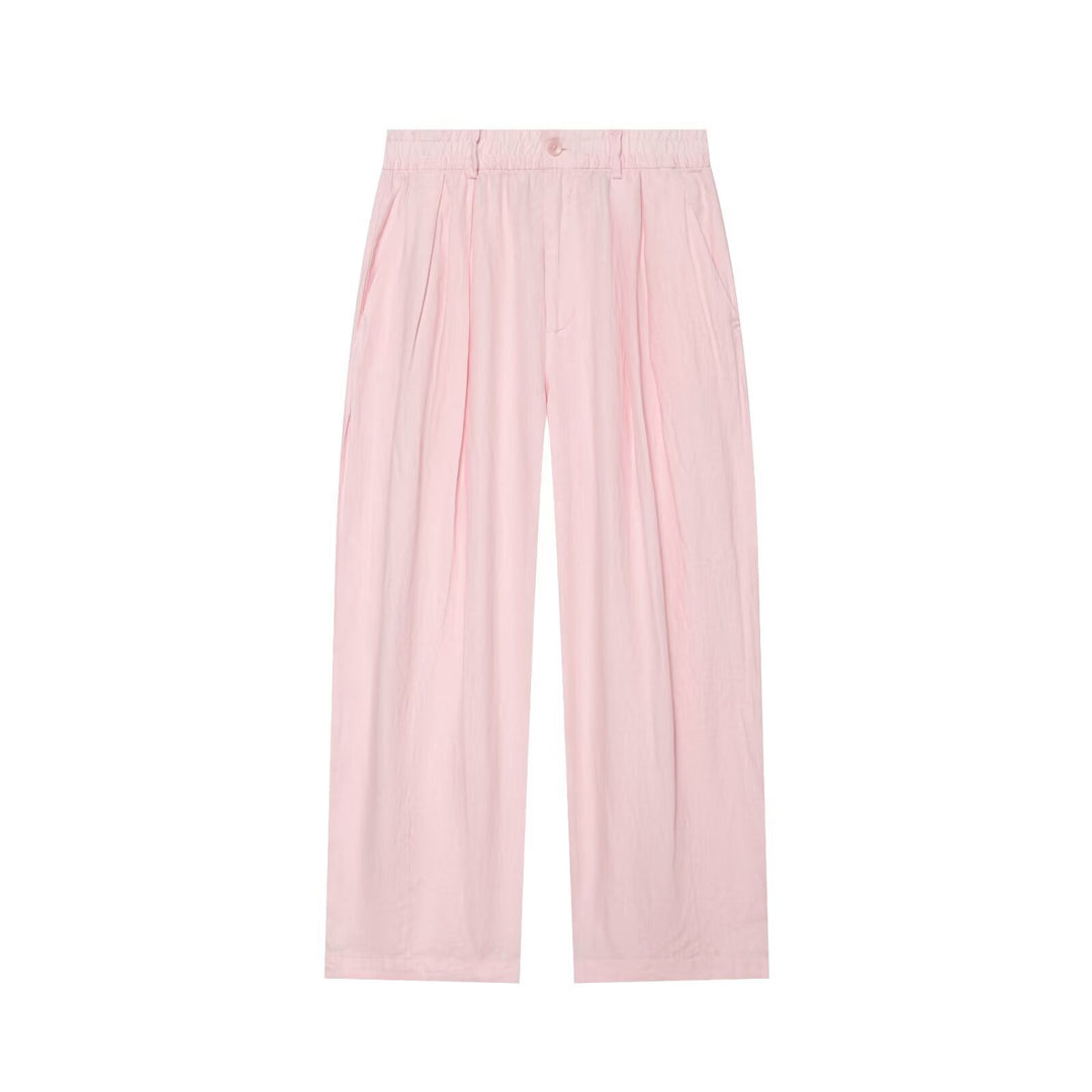 Damen Zweiteiliges Satin-Set mit weichem Oversized-Hemd und hochgeschnittener Palazzo-Hose Nord Taschen