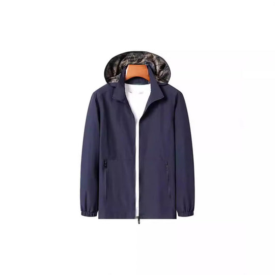 Herren Leichte Kapuzen-Shelljacke mit wasserabweisender Mikrofaser und verdeckten Reißverschlusstaschen Nord Taschen