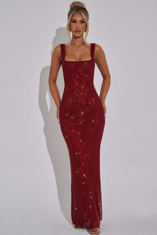 Damen Glamouröses Pailletten-Abendkleid mit figurbetontem Schnitt - Vittorelli