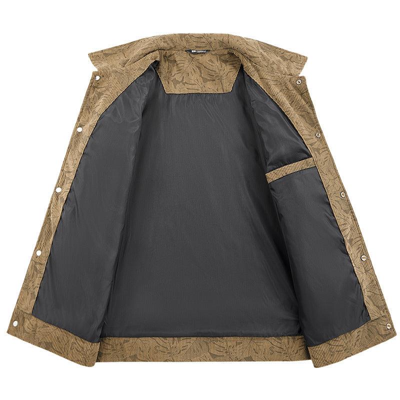 Herren Gemusterte Baumwolljacke Nord Taschen