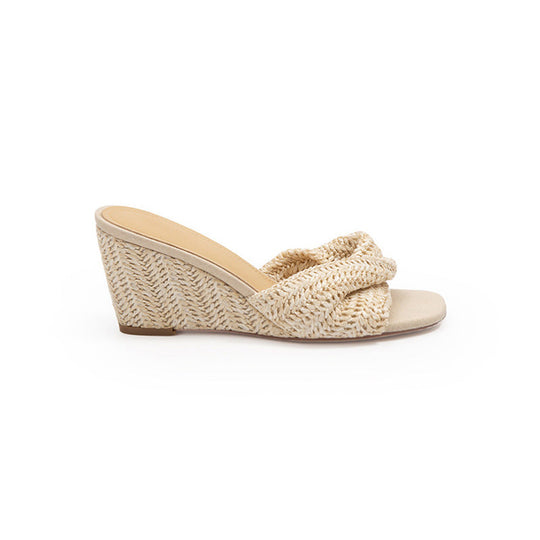 Damen Wedgesandalen mit kunstvoll geflochtenem Riemendesign und komfortablem Fußbett