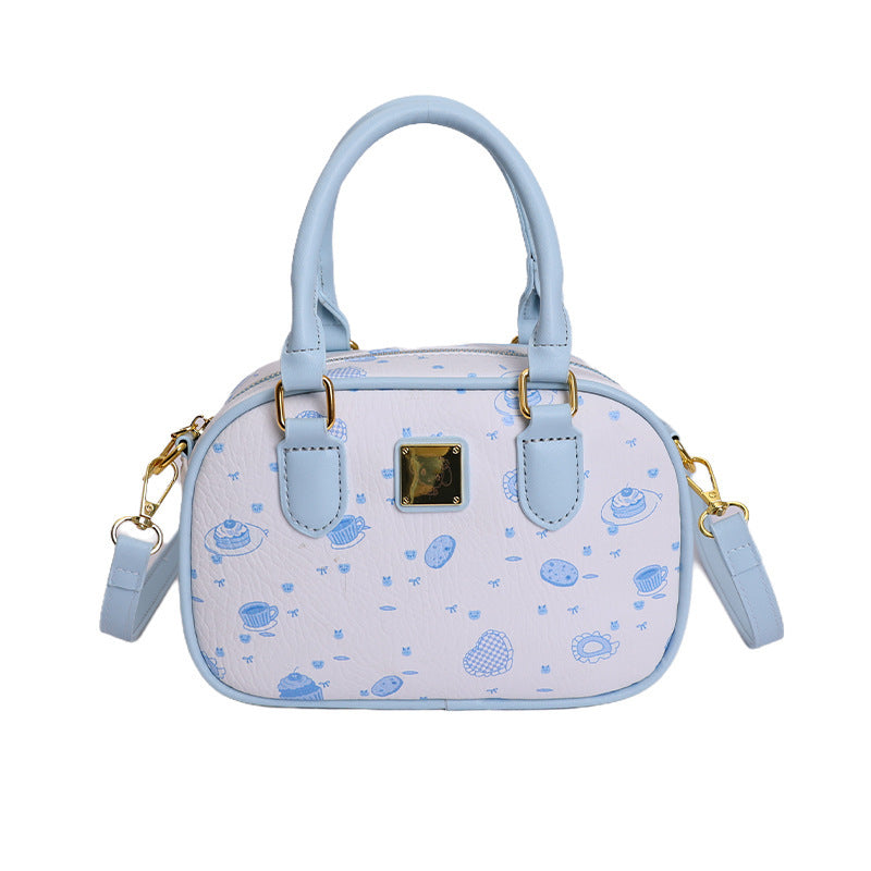 Damen Handtasche mit verspieltem Cupcake-Muster und abnehmbarem Schulterriemen Nord Taschen