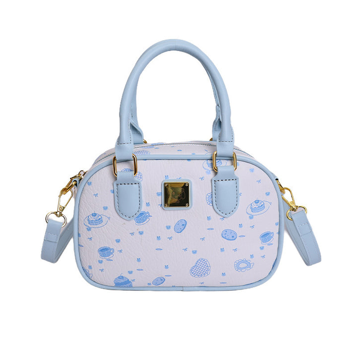Damen Handtasche mit verspieltem Cupcake-Muster und abnehmbarem Schulterriemen Nord Taschen