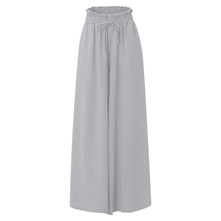 Damen Elegante und luftige weite Hose mit Gummizug und Taschen