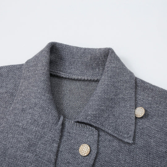 Damen Kurzer Blouson‑Mantel im Cocoon‑Schnitt mit asymmetrischem Schalkragen und Taillengürtel Nord Taschen