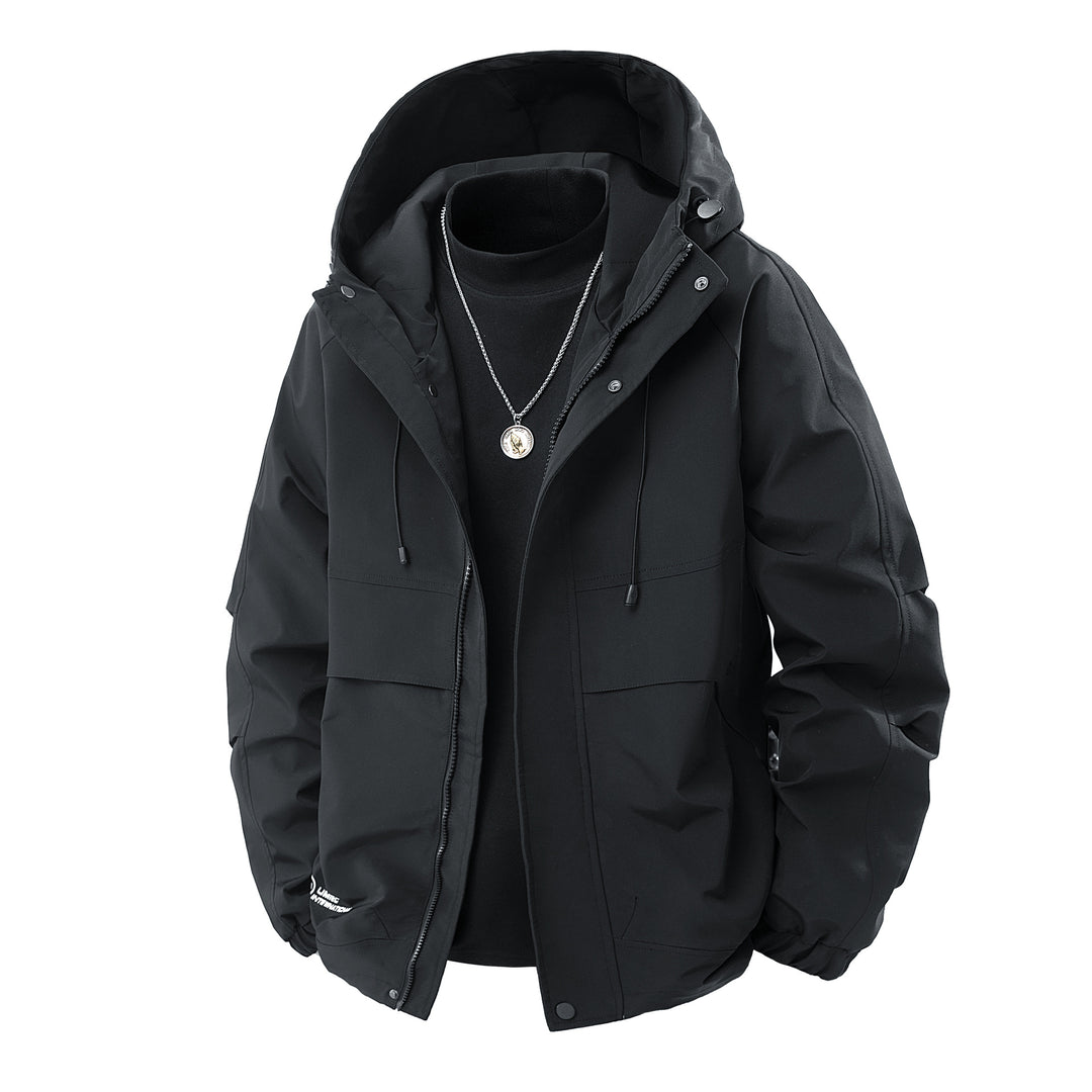 Herren Technische Kapuzen-Outdoorjacke mit Utility-Taschen und winddichter Membran Nord Taschen