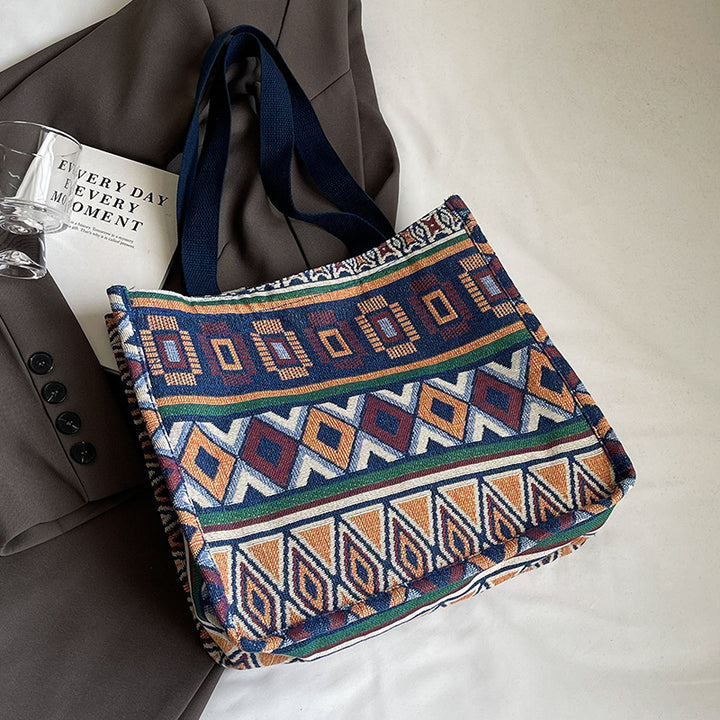 Damen Tragetasche mit modernem Ethnolook und robustem Innenfutter Nord Taschen