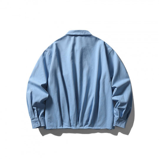 Unisex Boxy-Überjacke mit Hemdkragen, verdecktem Reißverschluss und weichem Fall Nord Taschen