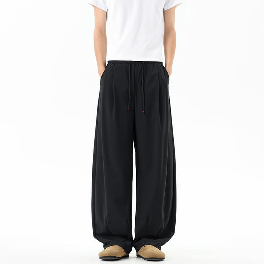 Damen Extraweite Palazzo‑Hose im Oversize‑Baggy‑Schnitt mit Elastbund & Tunnelzug Nord Taschen