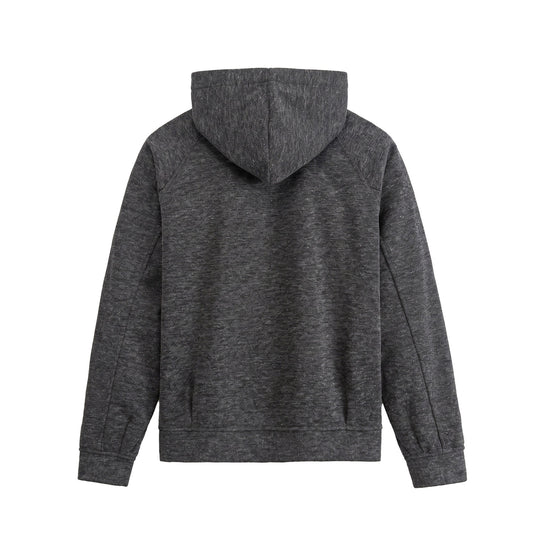 Unisex Kurz geschnittene Boxy-Kapuzenjacke aus Sweat mit Druckknopfblende und Eingrifftaschen Nord Taschen