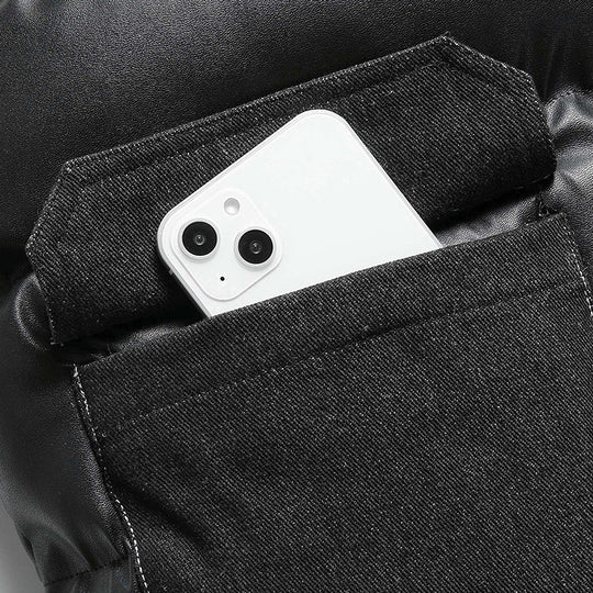 Herren Wattierte Steppweste mit Cargo‑Taschen und hohem Stehkragen Nord Taschen
