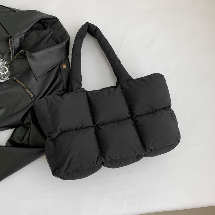 Damen PU Leder Shopper Tasche mit ergonomischem Tragegriff und moderner Steppung Nord Taschen