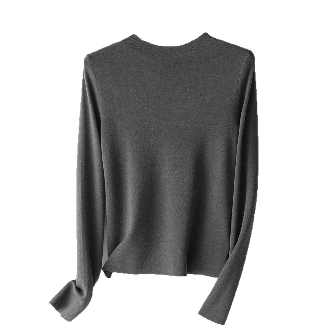 Damen Feinstrick-Pullover mit kurzem Stehkragen und schmaler Silhouette Nord Taschen