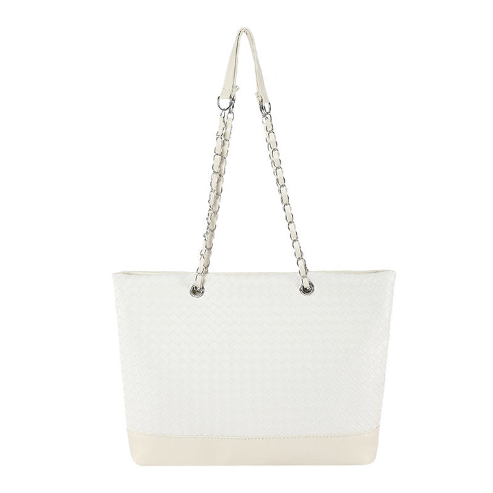Damen Handtasche aus geflochtenem Kunstleder Nord Taschen