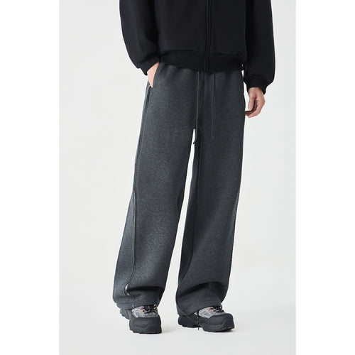 Damen Relaxed-Fit Culotte-Sweathose mit hohem Gummibund und Kontrastpaspel Nord Taschen