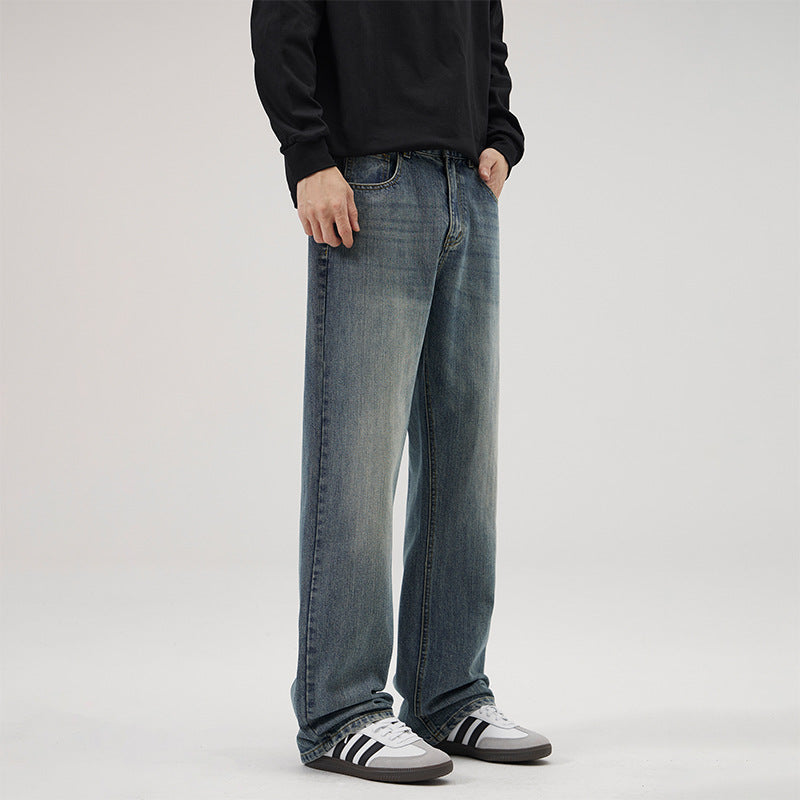 Herren Weite Vintage-inspirierte Komfort-Jeans mit geradem Bein Nord Taschen