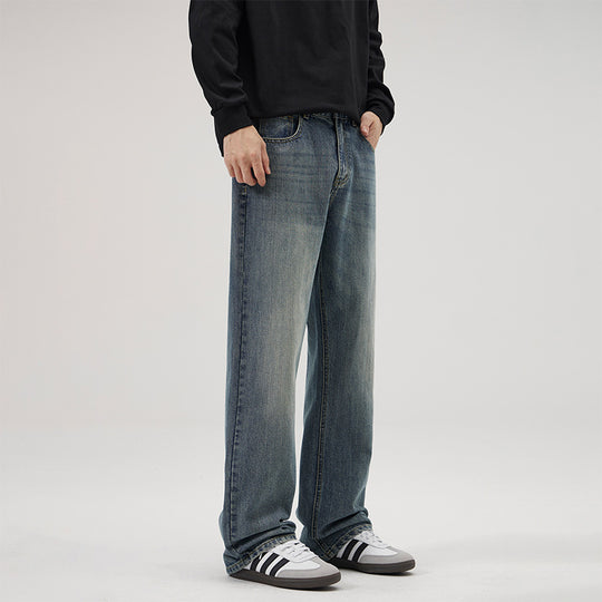 Herren Weite Vintage-inspirierte Komfort-Jeans mit geradem Bein Nord Taschen