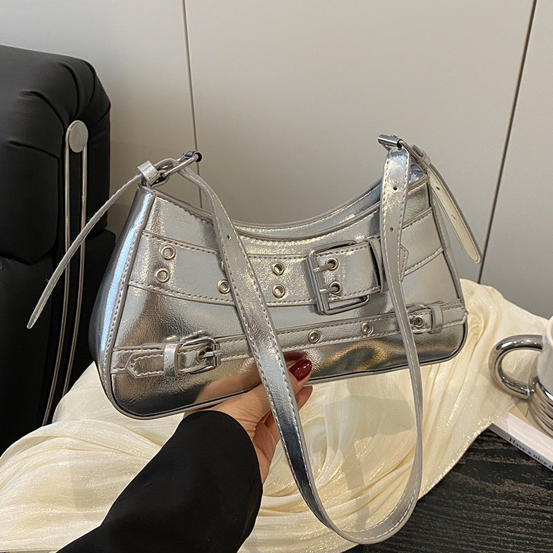 Damen Schultertasche mit elegantem Gurt- und Schnallenakzent Nord Taschen
