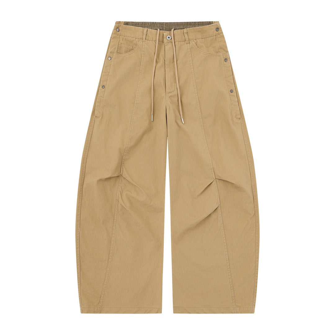 Damen Weite Culotte-Hose mit elastischem Tunnelzugbund und Cargo-Details Nord Taschen