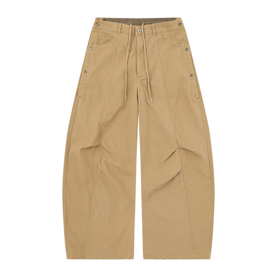 Damen Weite Culotte-Hose mit elastischem Tunnelzugbund und Cargo-Details Nord Taschen