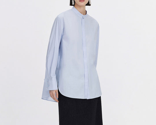 Damen Elegante und modische Oversized Bluse Nord Taschen