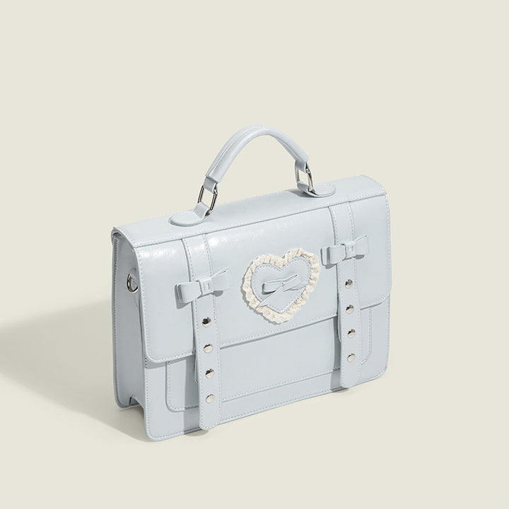 Damen Handtasche mit romantischem Herzdesign und verspielten Schleifen Nord Taschen