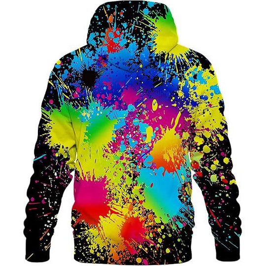 Damen Farbenfroher Hoodie mit kreativen Spritzmotiven Nord Taschen