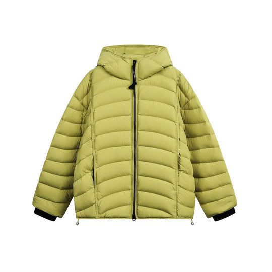 Damen Leichte Steppdaunenjacke mit Kapuze und verstellbarem Saum Nord Taschen