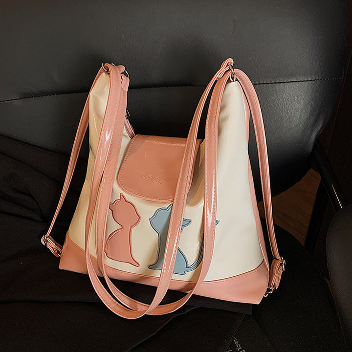 Damen Designer Umhängetasche mit verspieltem Katzenmotiv Nord Taschen