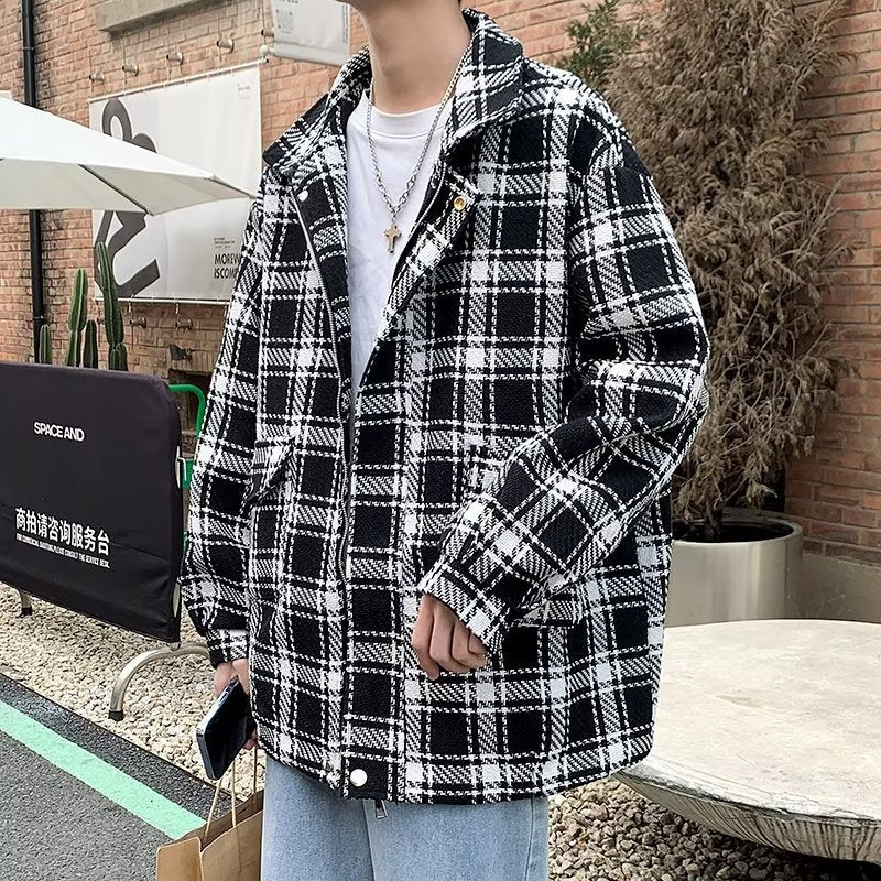 Herren Urbane Karomuster Jacke Nord Taschen