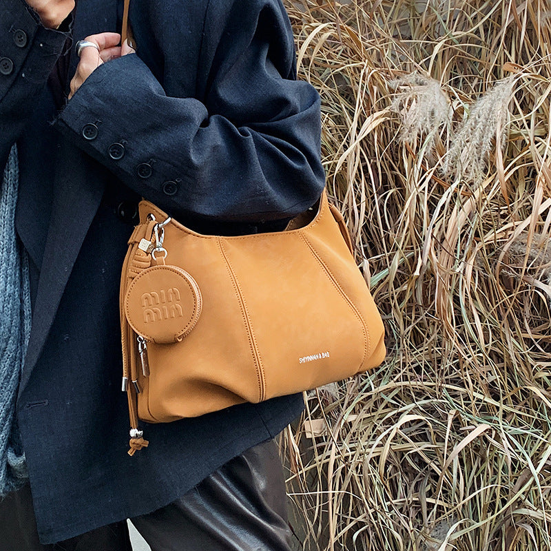 Damen praktische Schultertasche mit geschmeidigem Leder Nord Taschen