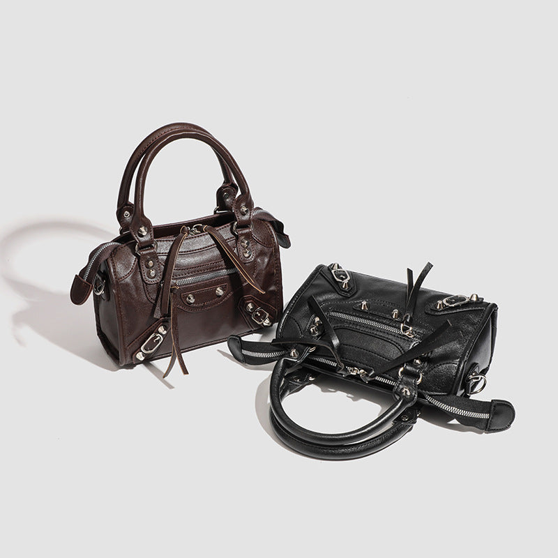 Damen Mini-Handtasche mit dekorativen Metallakzenten und abnehmbarem Schulterriemen Nord Taschen