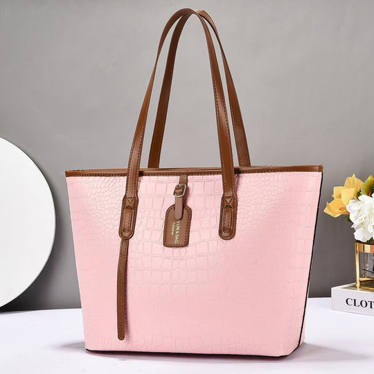 Damen elegante Shopper-Tasche im zeitlosen Krokodil-Look Nord Taschen