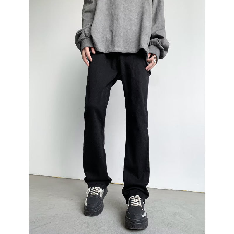 Herren Baumwollmix-Hose mit geradem Bein, lockerem Schnitt und tiefer Leibhöhe Nord Taschen