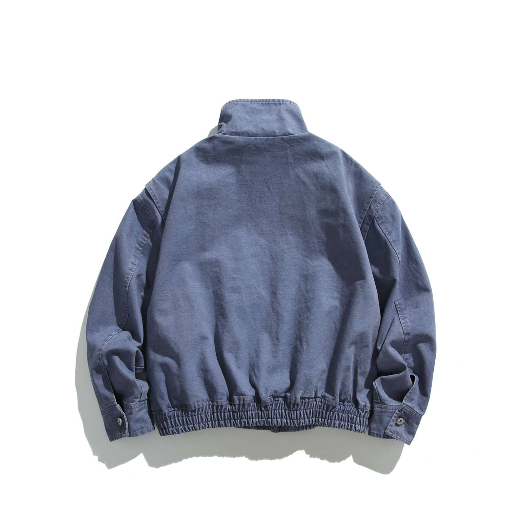 Unisex Kurzblouson im Vintage-Canvas mit hohem Stehkragen und Utility‑Taschen Nord Taschen