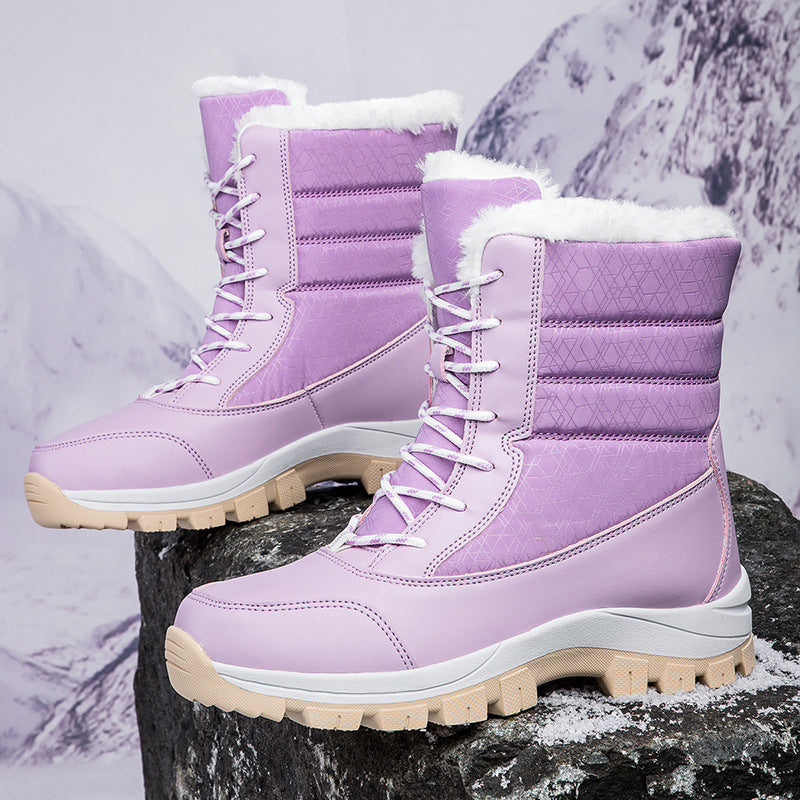 Damen Gefütterte Winterstiefel mit Kunstfellfutter, wasserabweisender Konstruktion und griffiger Profilsohle Nord Taschen