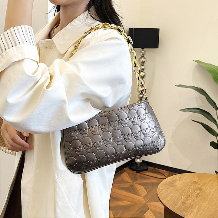 Damen Clutch-Tasche mit kunstvollem Totenkopf-Design Nord Taschen