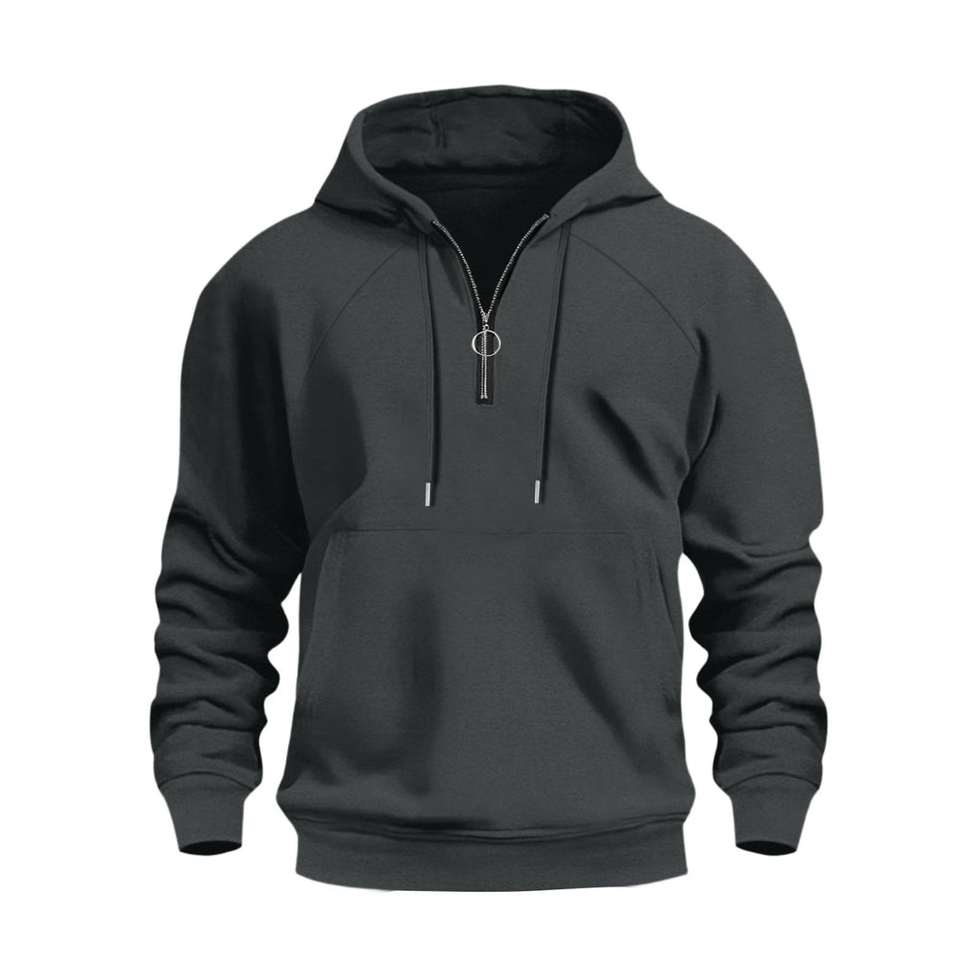 Herren funktionale Kapuzenpullover mit halbem Reißverschluss