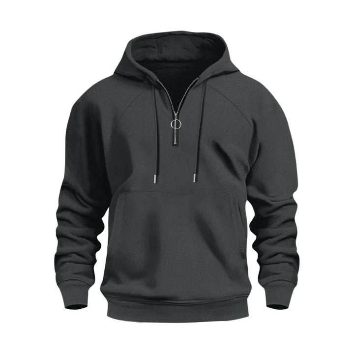 Herren funktionale Kapuzenpullover mit halbem Reißverschluss