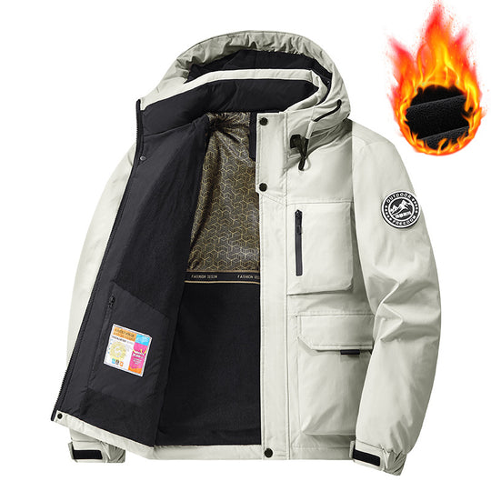 Herren Technischer Thermo-Parka mit Microfleece-Innenfutter und Utility-Taschen Nord Taschen