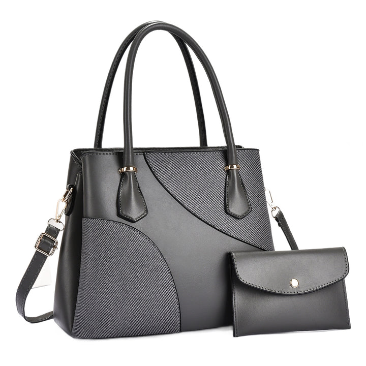 Damen elegante Handtasche mit geometrischem Design und abnehmbarer Clutch Nord Taschen