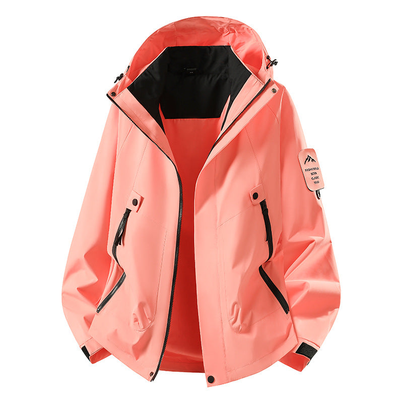 Herren Zwei-in-eins Wetterschutzjacke mit abnehmbarer Steppweste und verstellbarer Kapuze Nord Taschen
