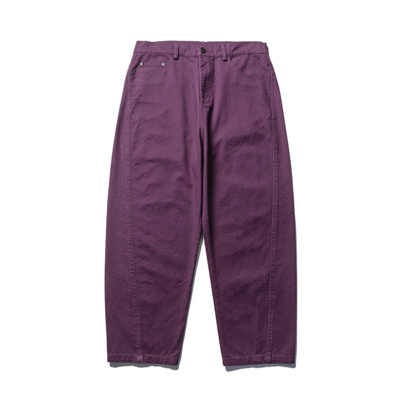 Herren Konisch geschnittene Twill-Hose mit hoher Taille und fünf Taschen Nord Taschen