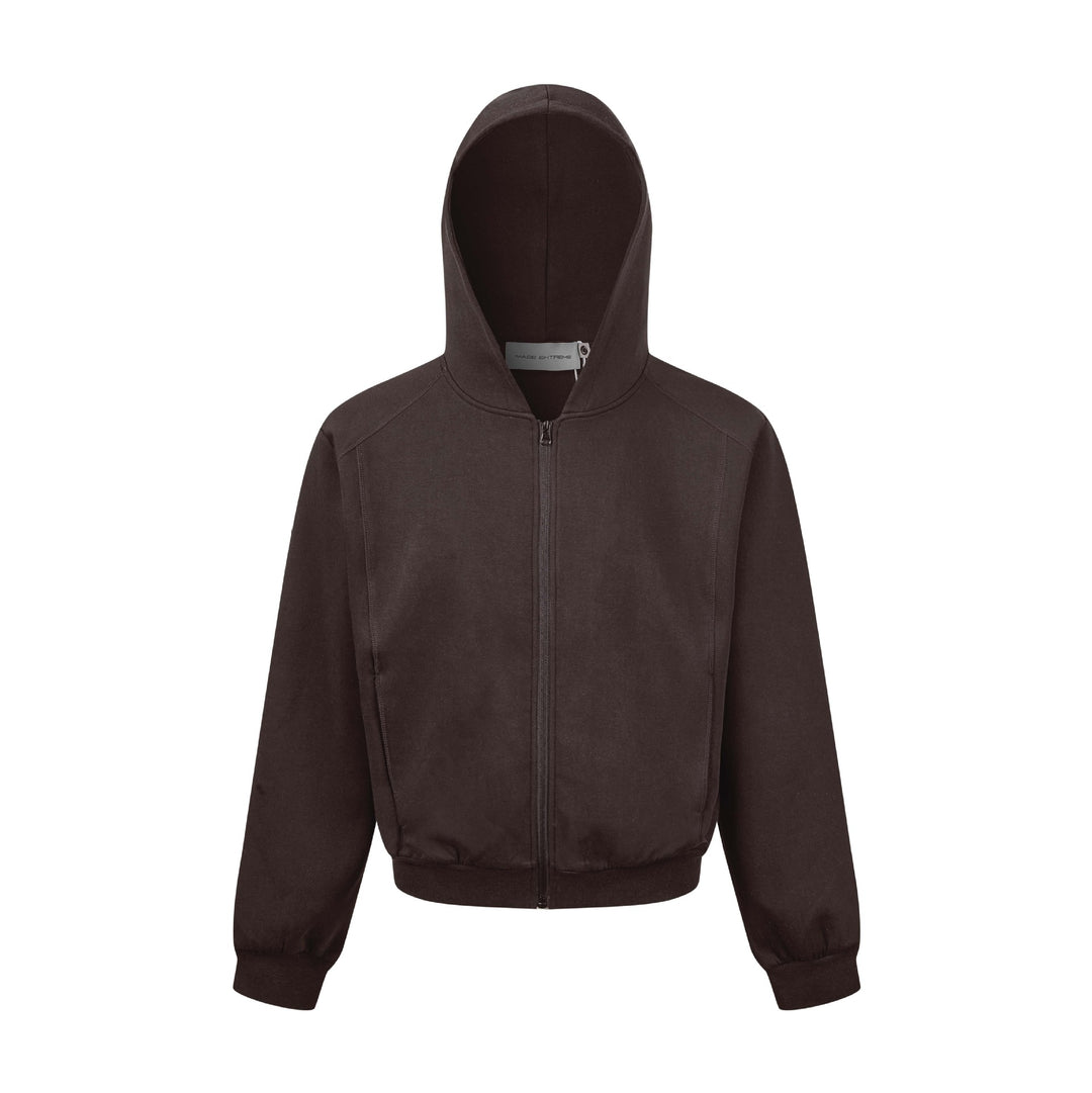 Unisex Kapuzen-Sweatjacke mit durchgehendem Reißverschluss und geripptem Bund Nord Taschen