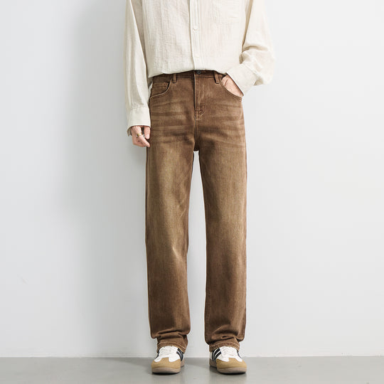 Herren Weite Relaxed‑Straight Denim‑Jeans mit mittlerer Leibhöhe und soften Used‑Effekten Nord Taschen