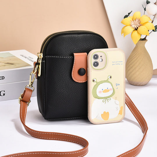 Damen Crossbody-Tasche mit eleganter Klappenöffnung und verstellbarem Schulterriemen Nord Taschen
